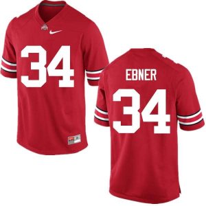 NCAA Ohio State Buckeyes Men's #34 Nate Ebner Red Nike Football College Jersey NPH7045BK